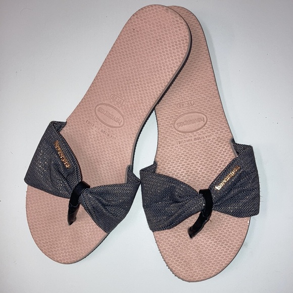 New Ladies’ Havaianas You St. Tropez Shine Pink Sandals   Size 9 - Picture 3 of 7